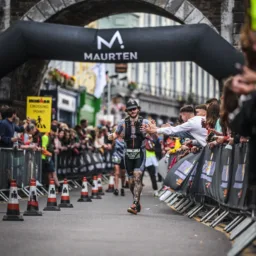 Adam Mullery running at the Ironman in Cork, Ireland
