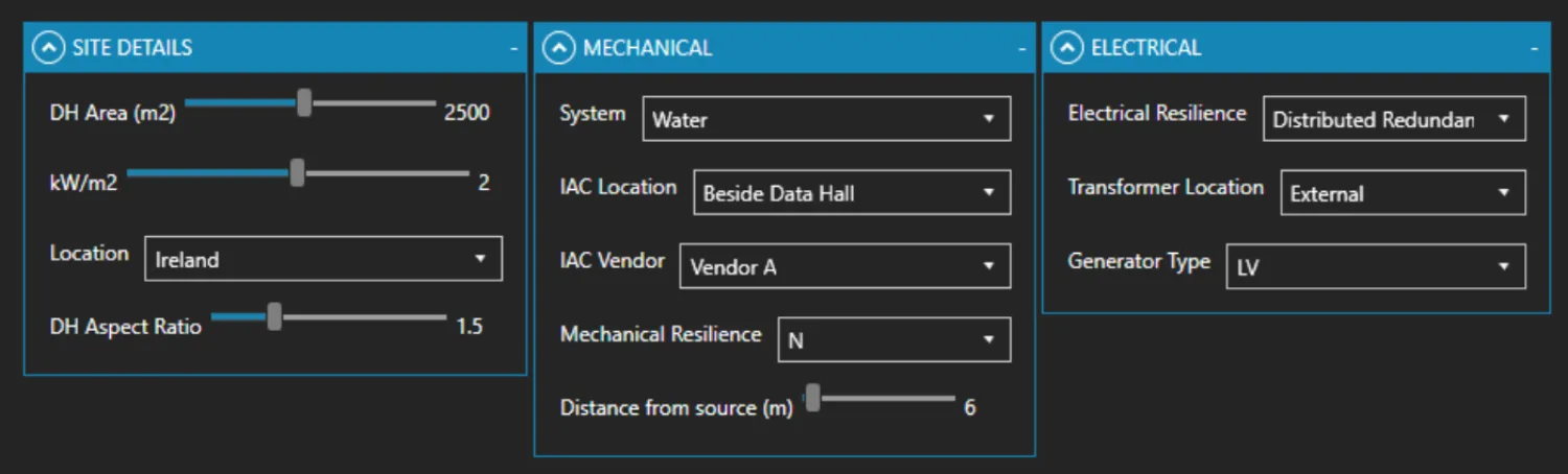 Diagram with black background to show Inputs are easy to modify via the UI