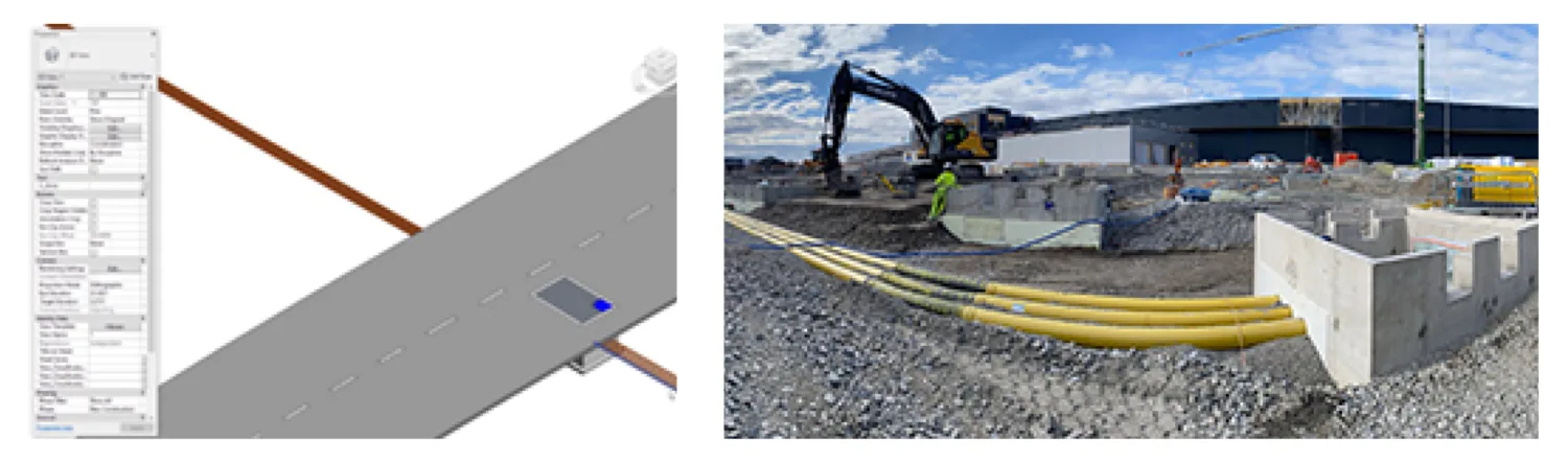 Access visibility for coordination CGI with photo of pipe work