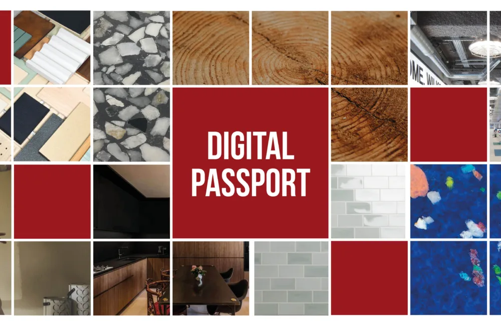 Collage of the digital material passport product examples