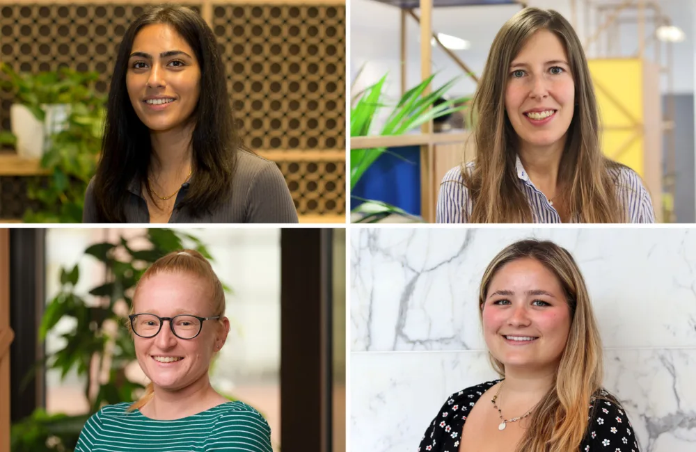 Collage of four female Cundall employees