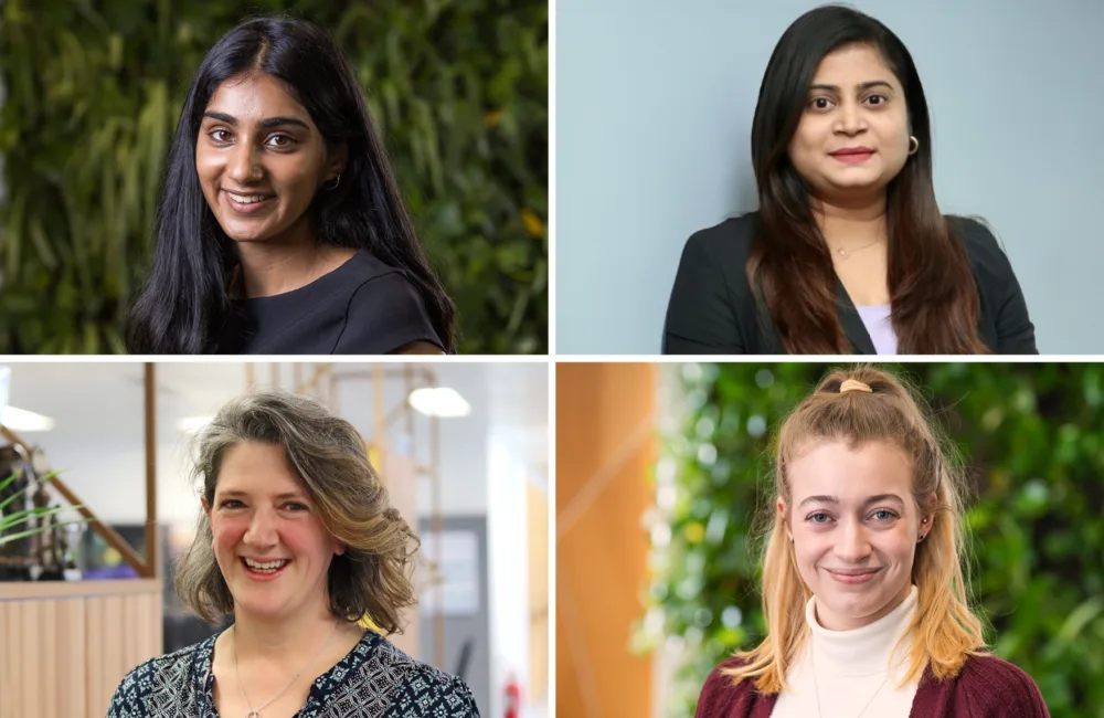 Collage of four female Cundall employees