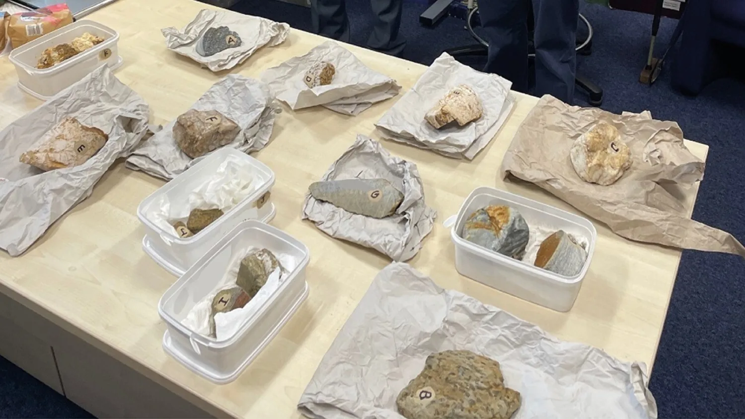 Rock samples from the Green Volt ground investigation