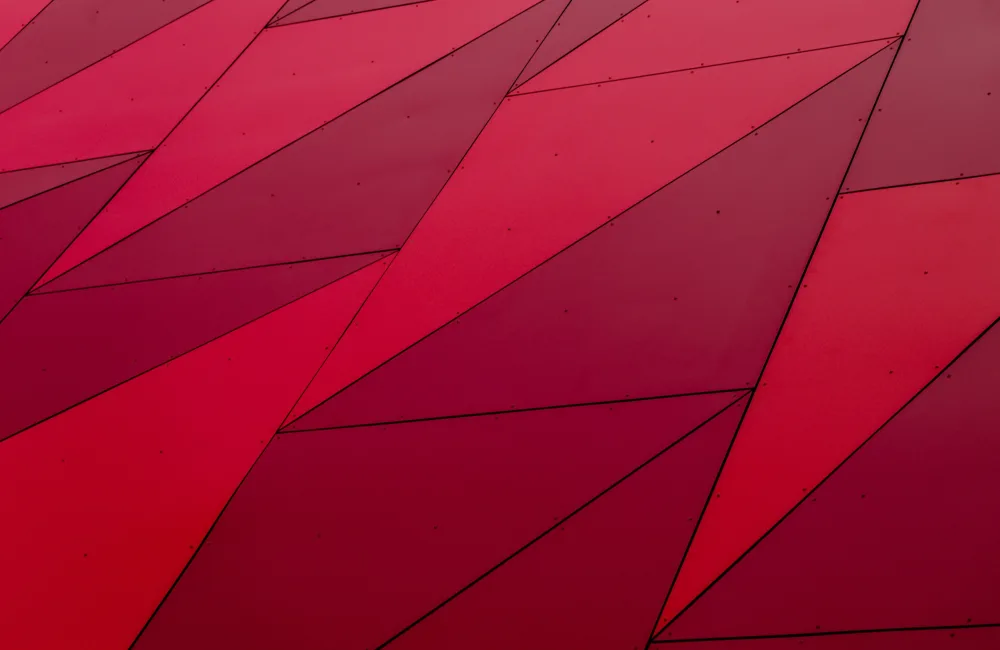 Red building cladding tiles