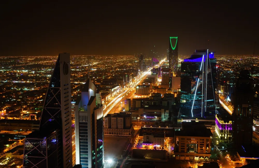 Night time skyline of Riyadh