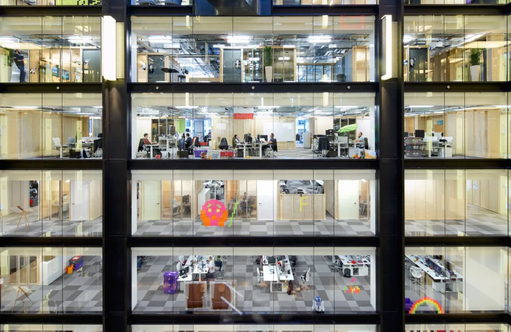 internal shot of office floors