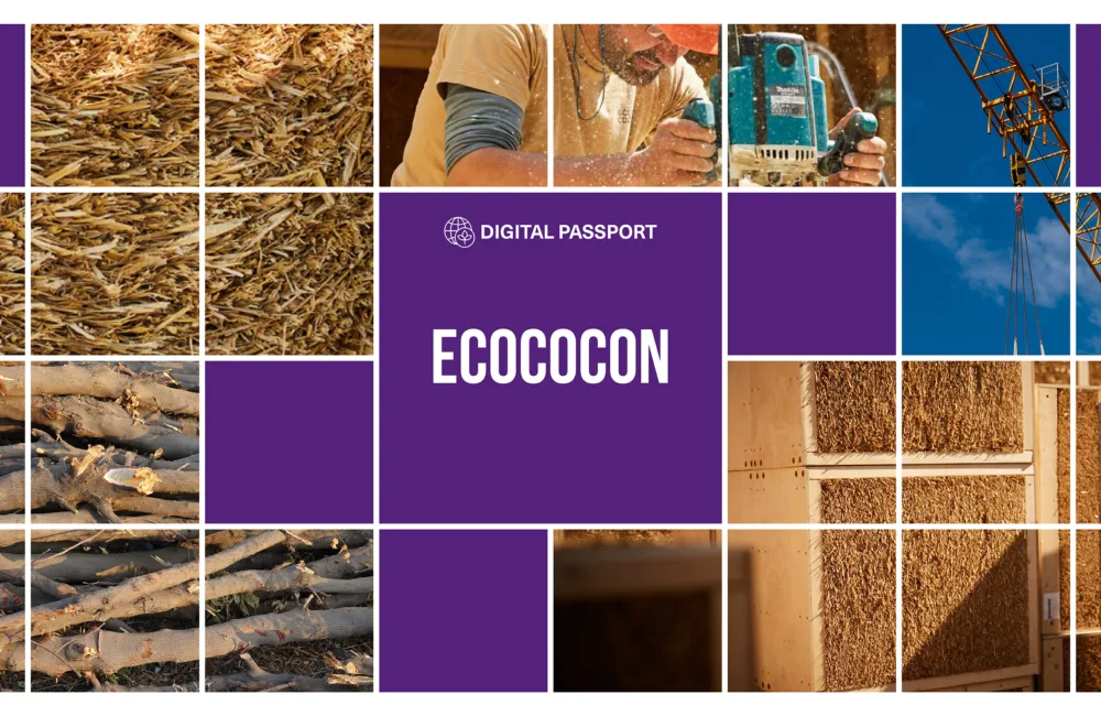 Collage of Ecococon products and branches