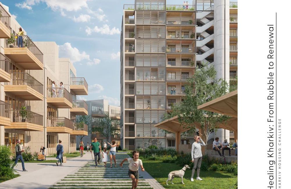 Title page for the submission with architectural render of the proposed scheme