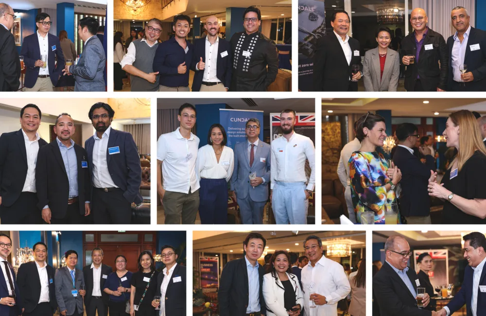 Collage of photographs of attendees at the celebration event