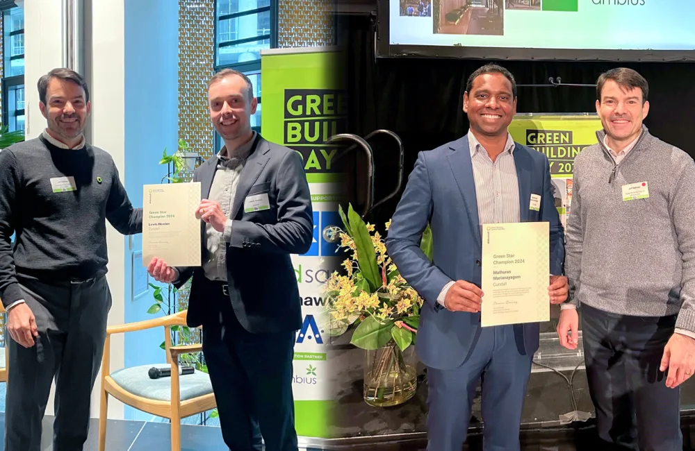 A photo collage of Jeff Oatman with Lewis Hewton holding a certificate, and Mathuran Marianayagam holding a certificate with Jeff Oatman.