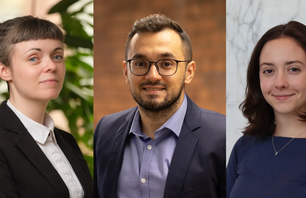 Photos of Kim Gault, Theodor Bratosin and Pauline Godinho Ramos