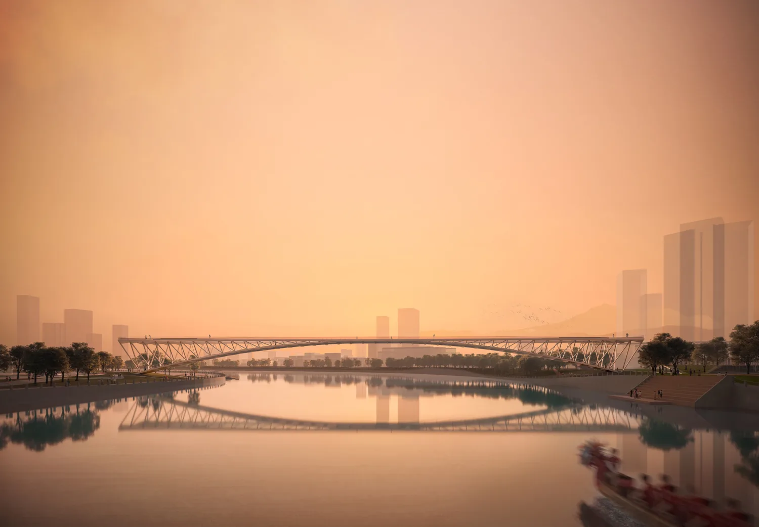 Architectural render of Yingbin Bridge