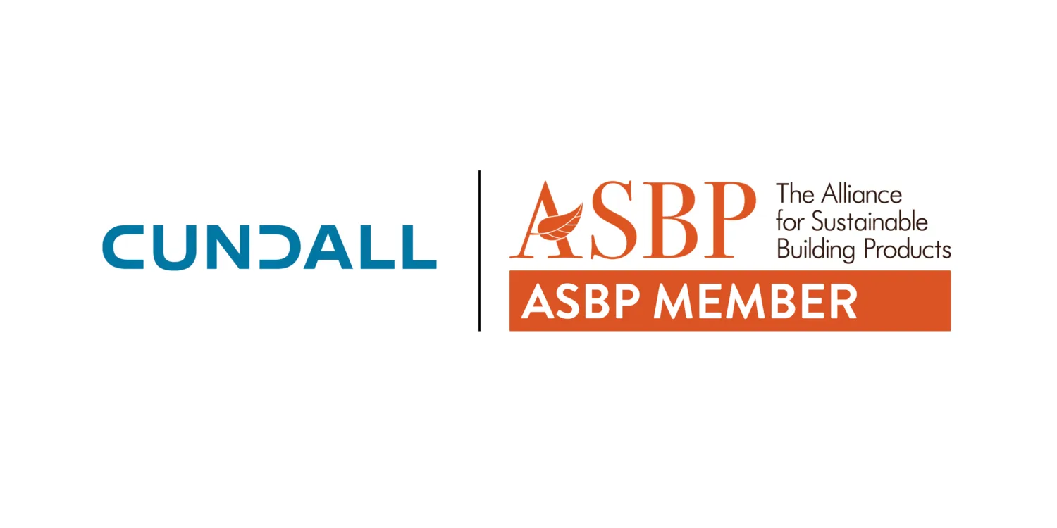 Cundall logo on left ASBP logo on right