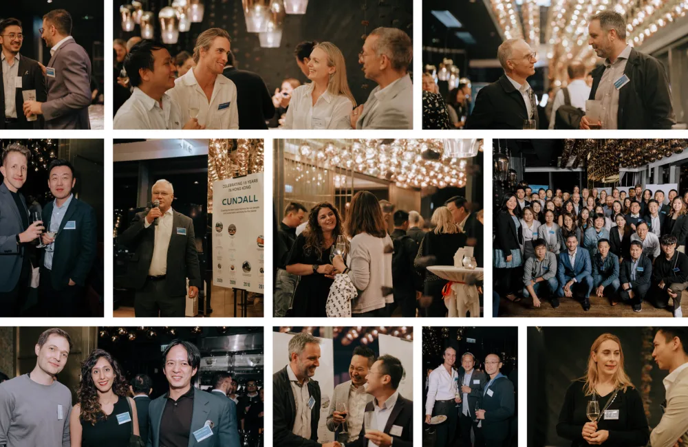 Collage of images from the HK 15th anniversary event