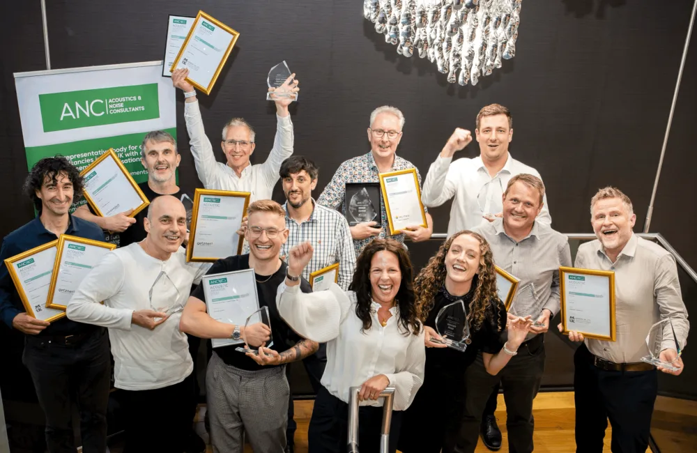 Acoustics team collecting their award