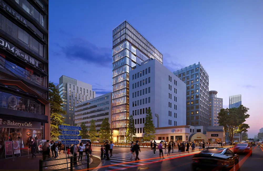 A render of the proposed Cura building in Japan