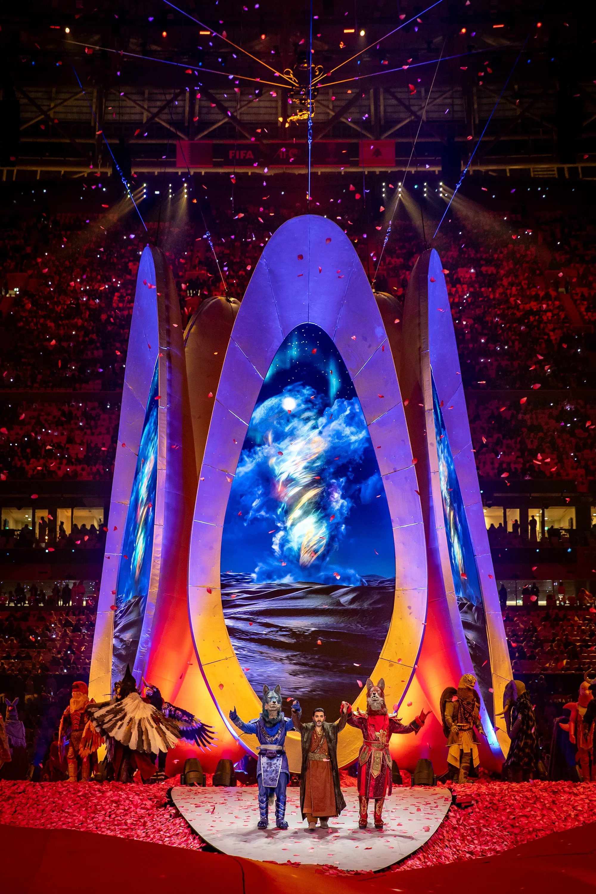 Close up of the “mirrors” in the stage