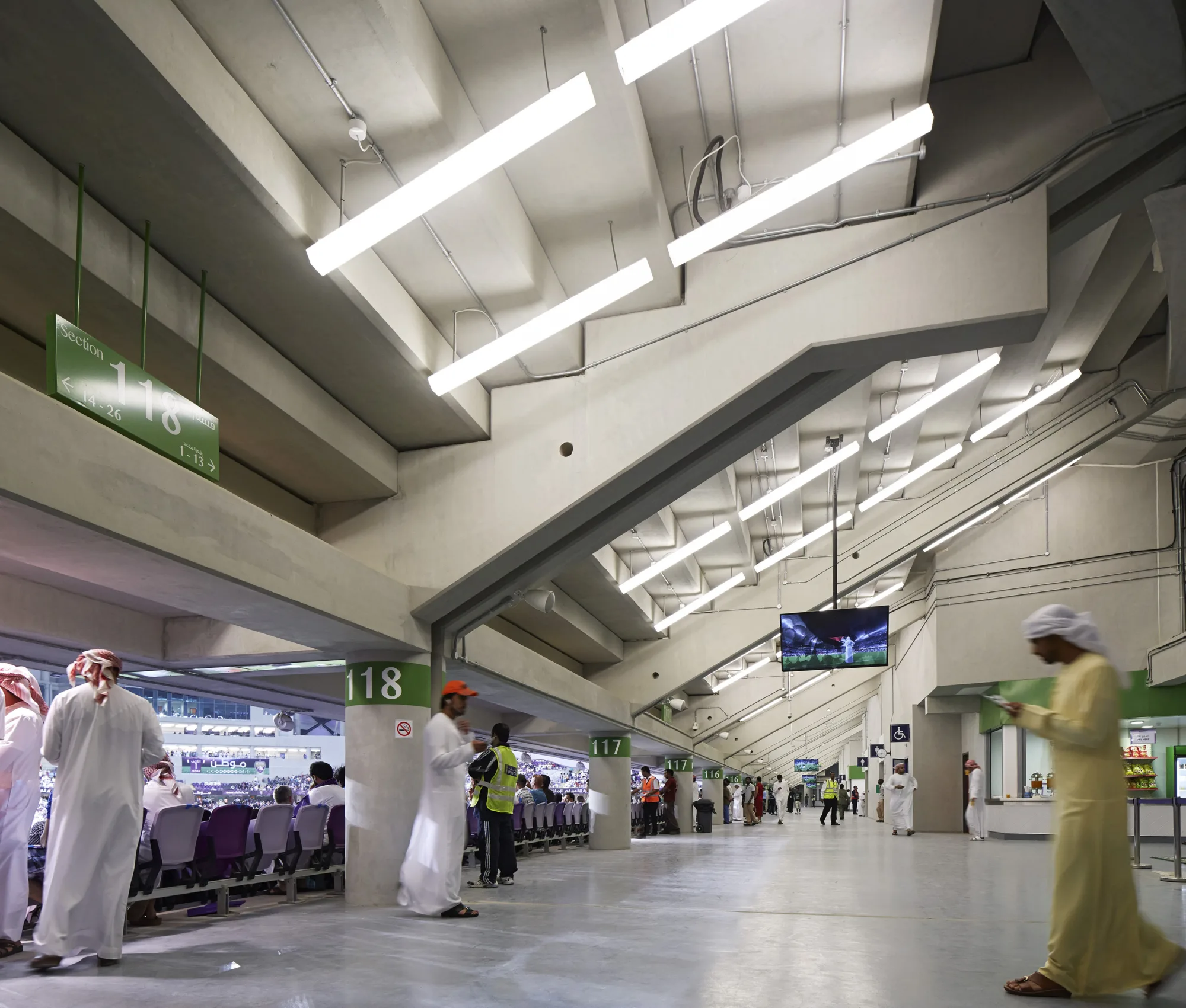 Internal shot of stands during an event