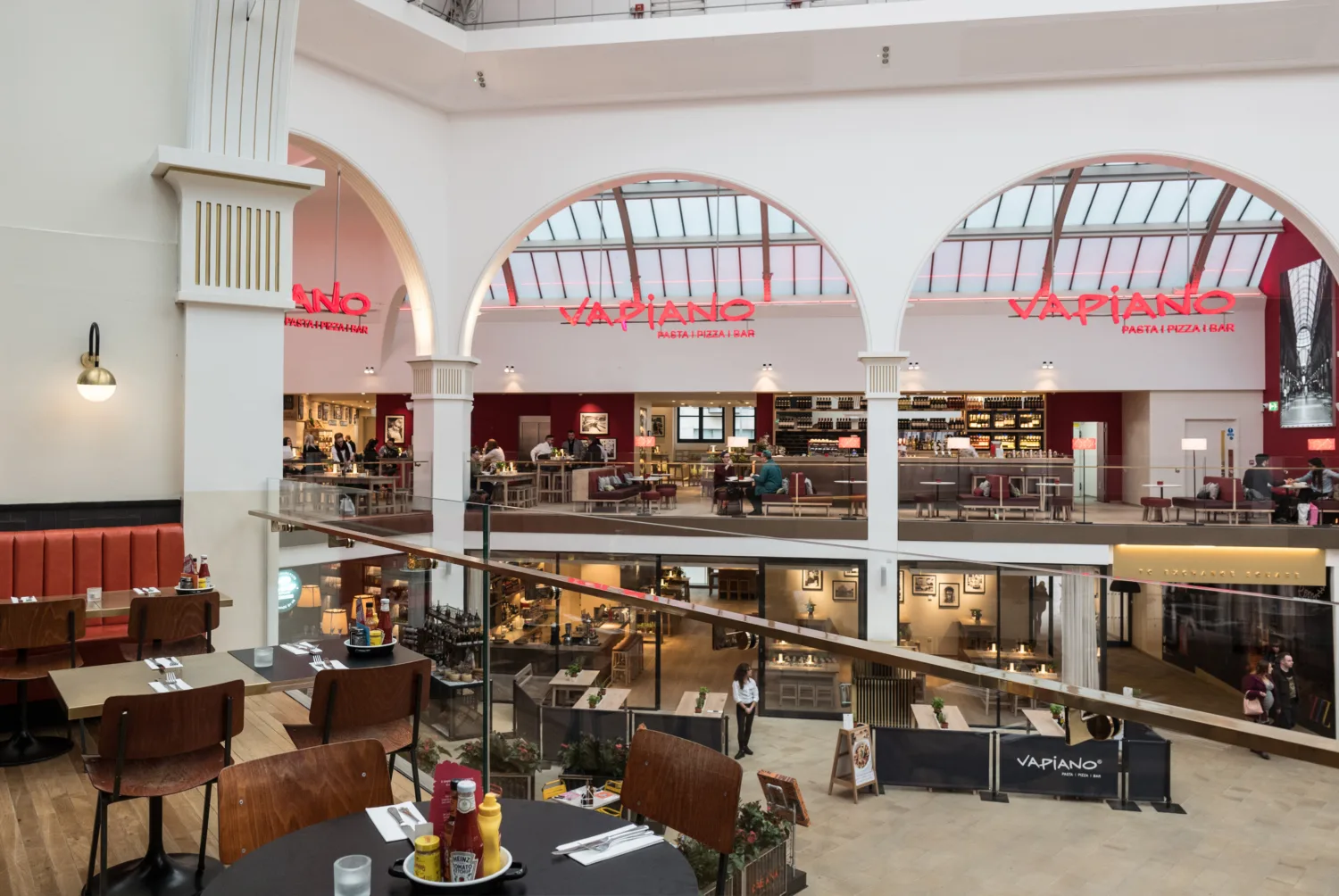 Balcony view of interior space