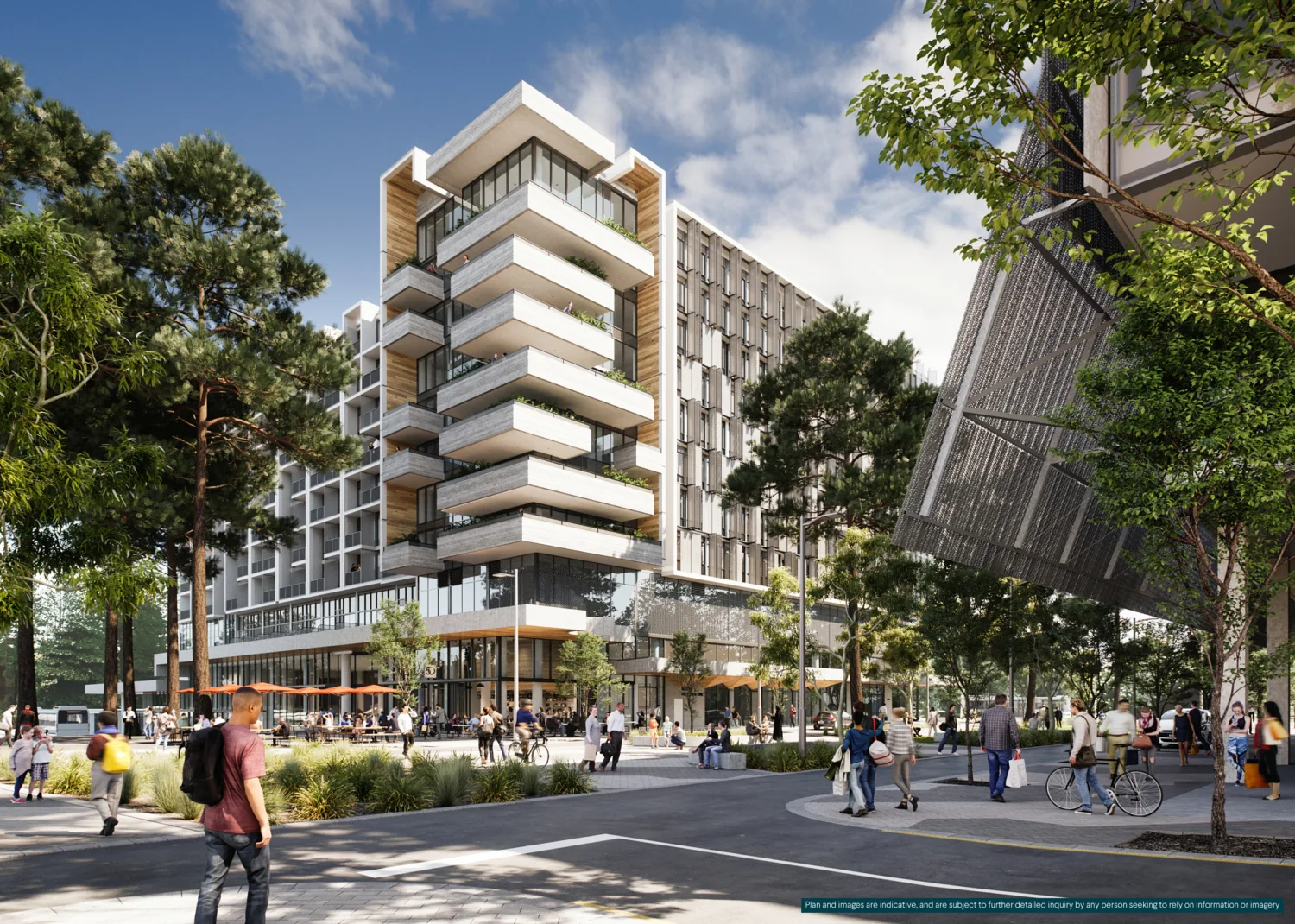 Artist's impression of Curtin University walkway in use.