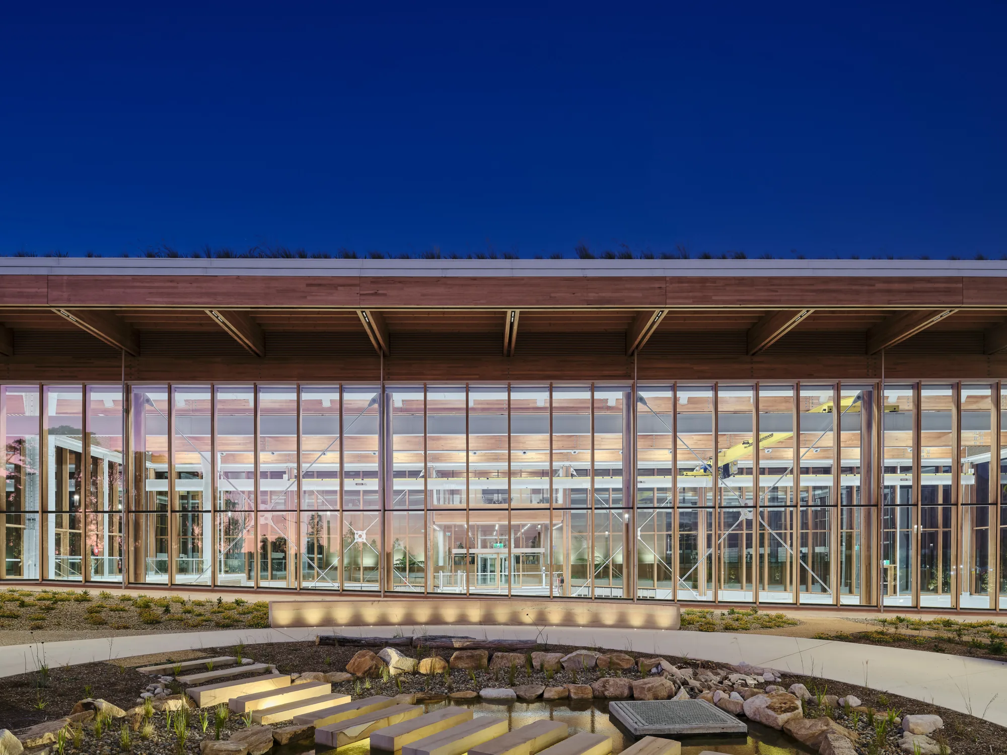 Building exterior at night