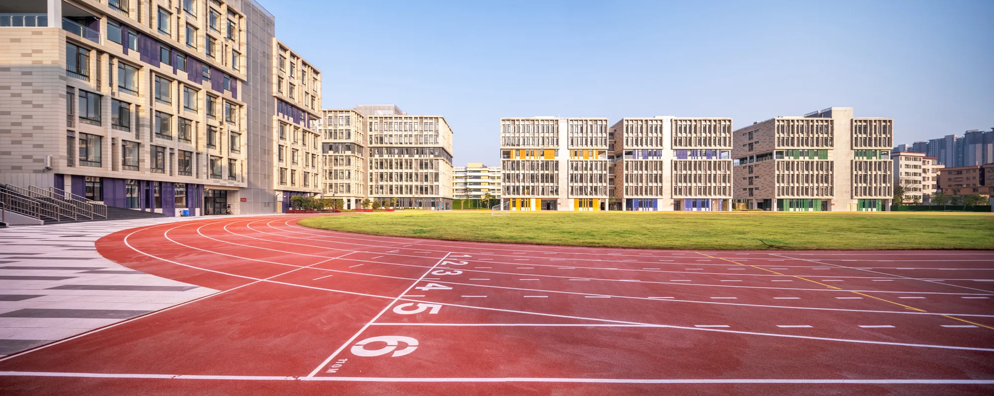 Lady Eleanor Holles School race track, green and boarding houses