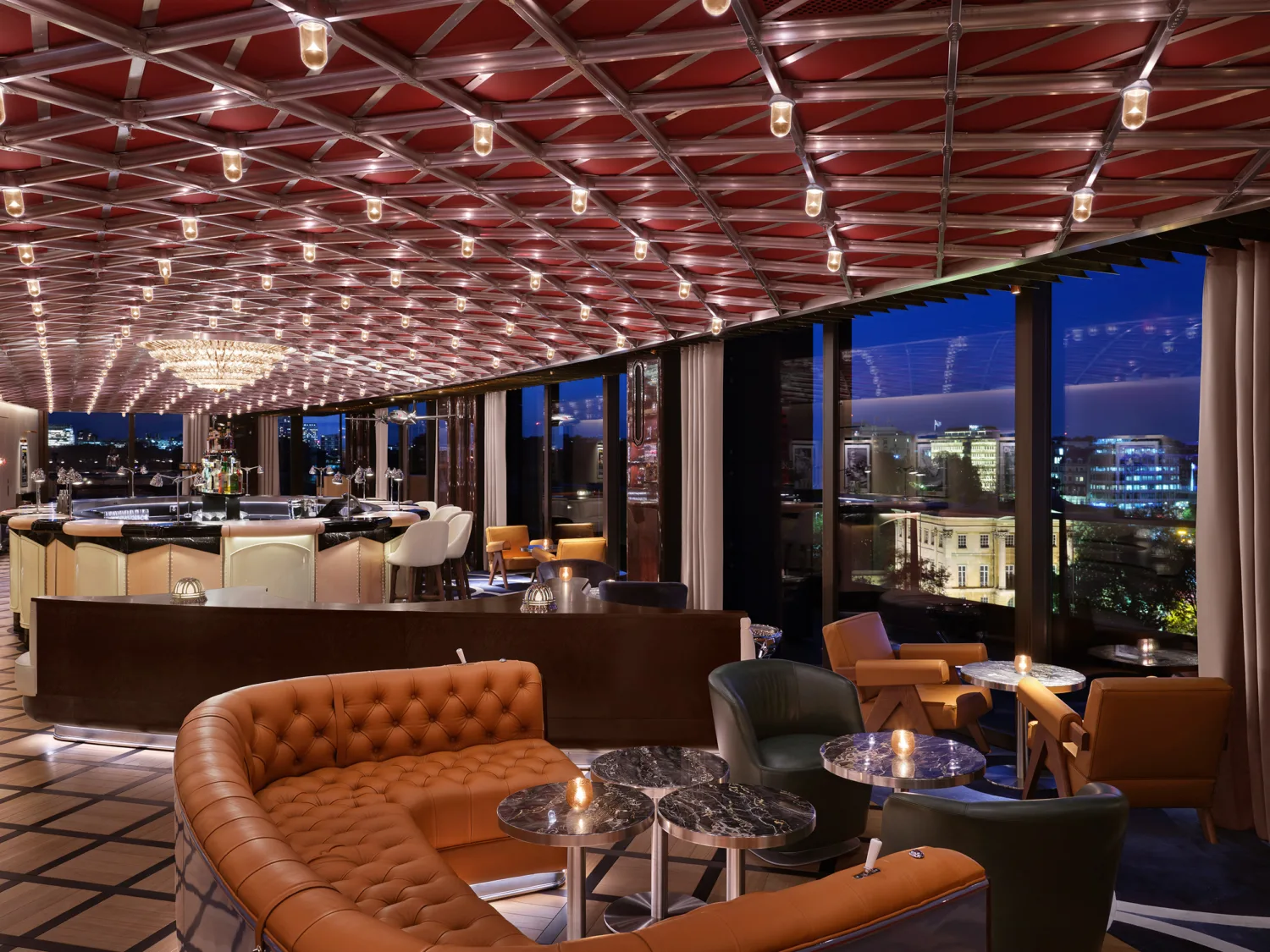 Peninsula Hotel interior of restaurant and bar area