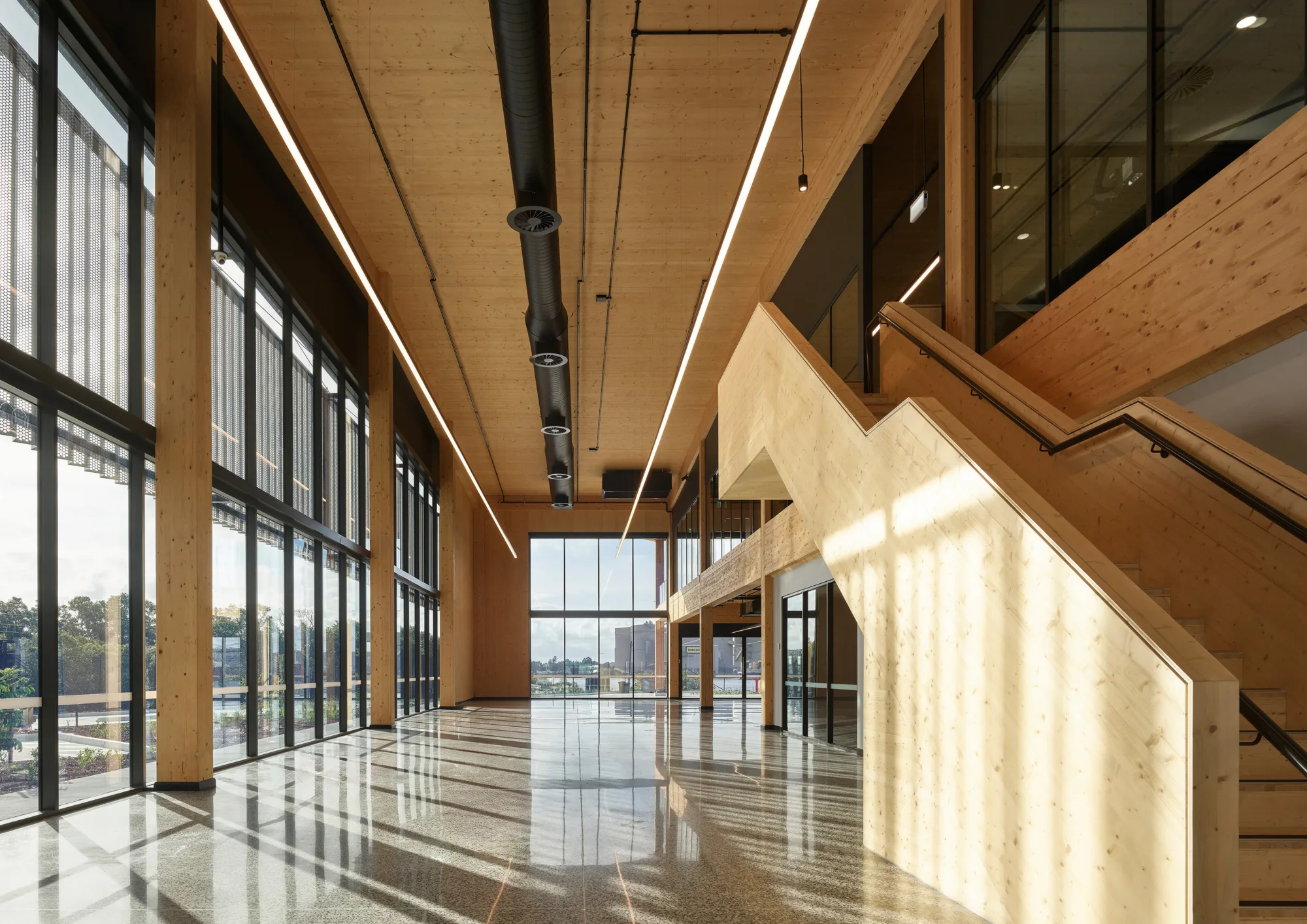 Interior of the warehouse’s office space.