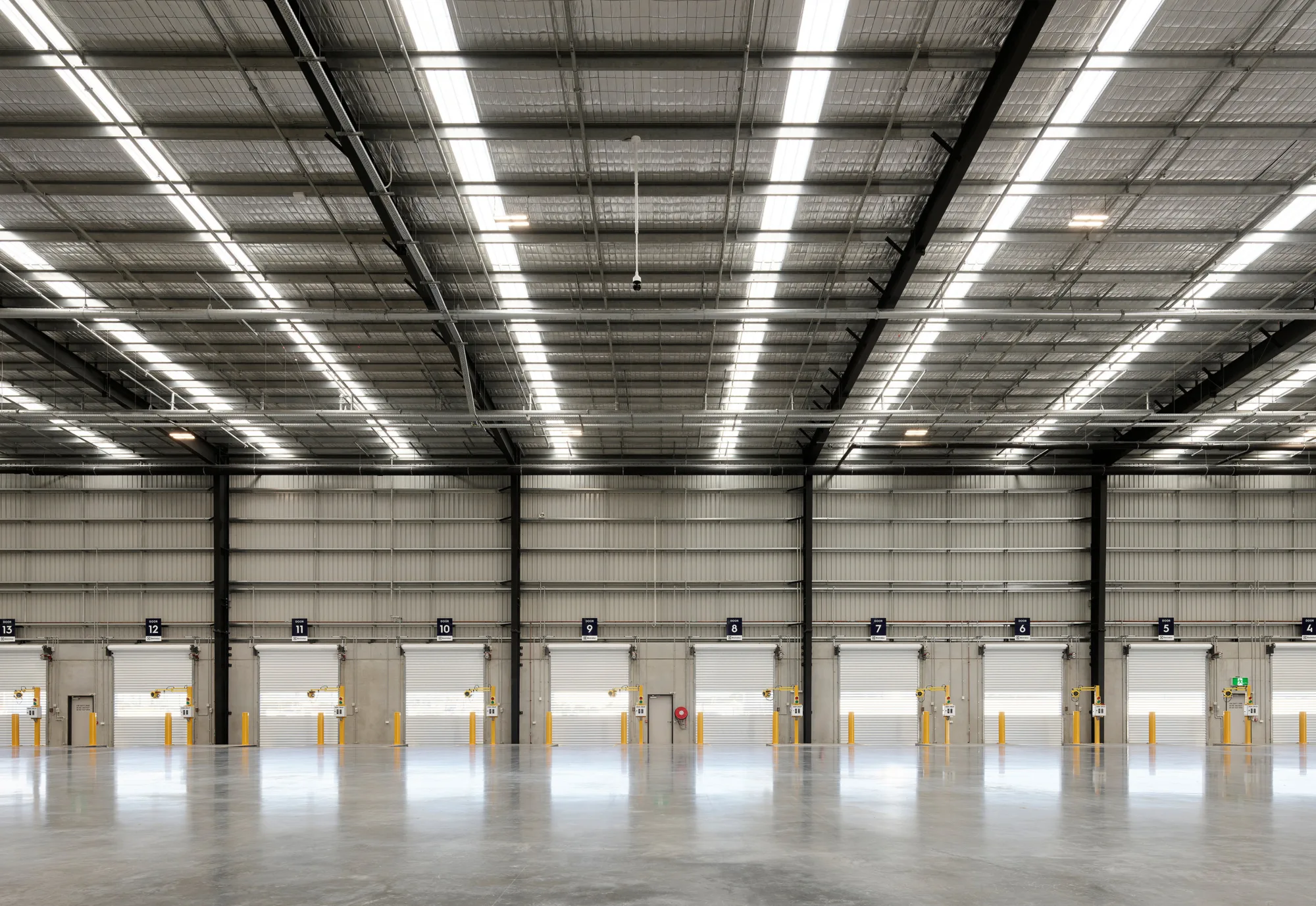 Interior of the expansive warehouse.