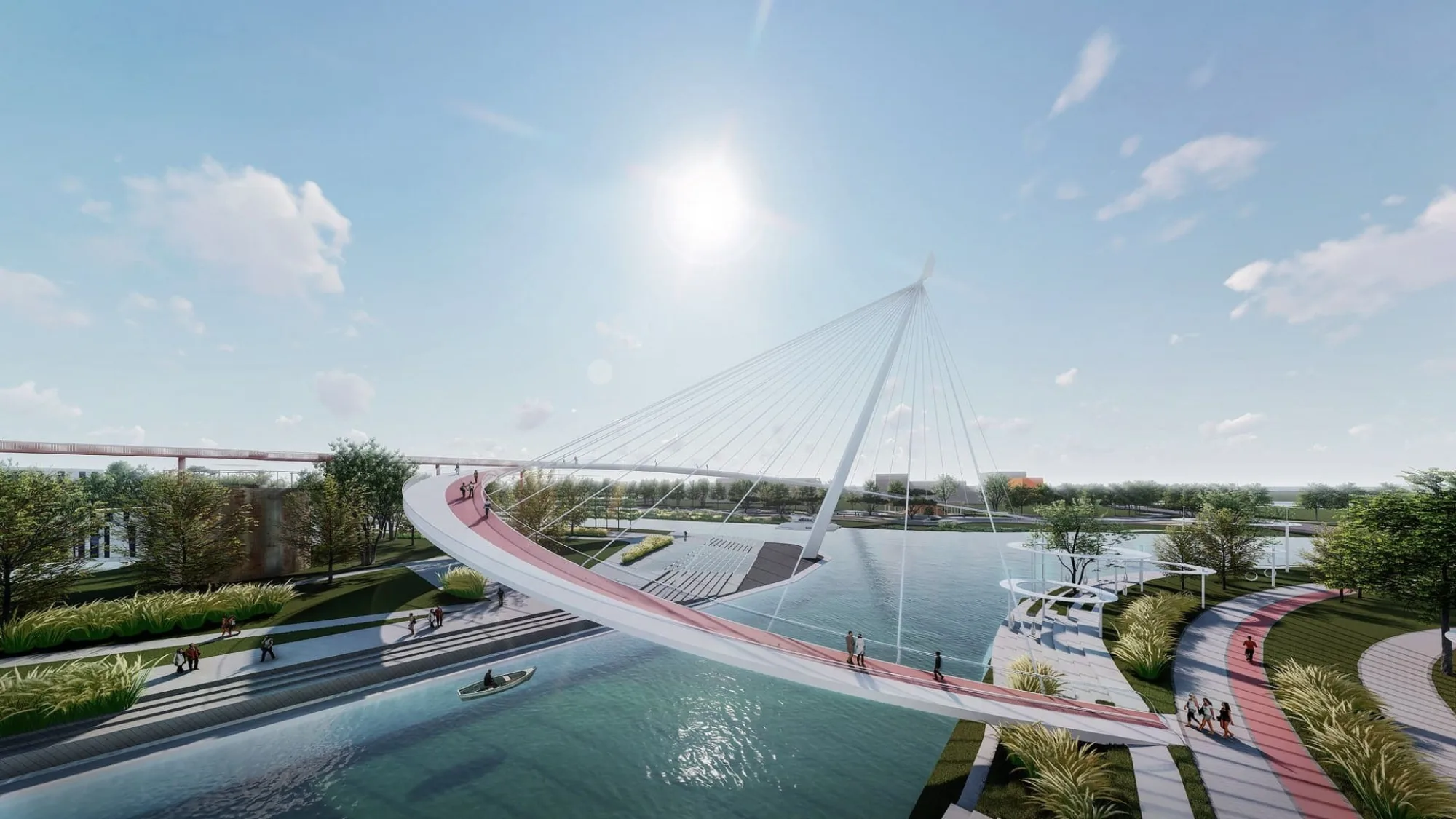 Image of the bridge which was in a horseshoe shape