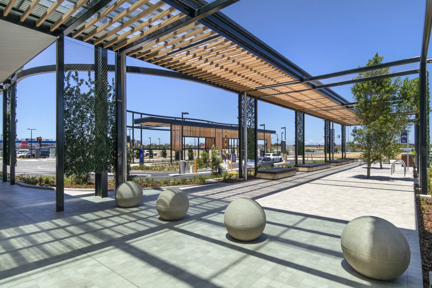 Outdoor view of walkways