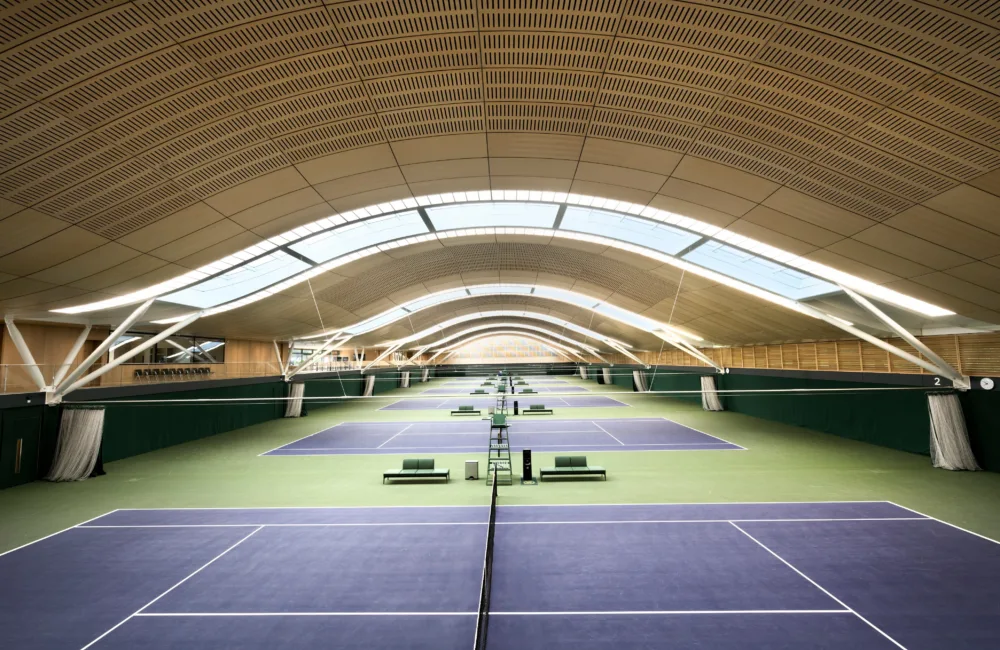 Interior shot of sports hall