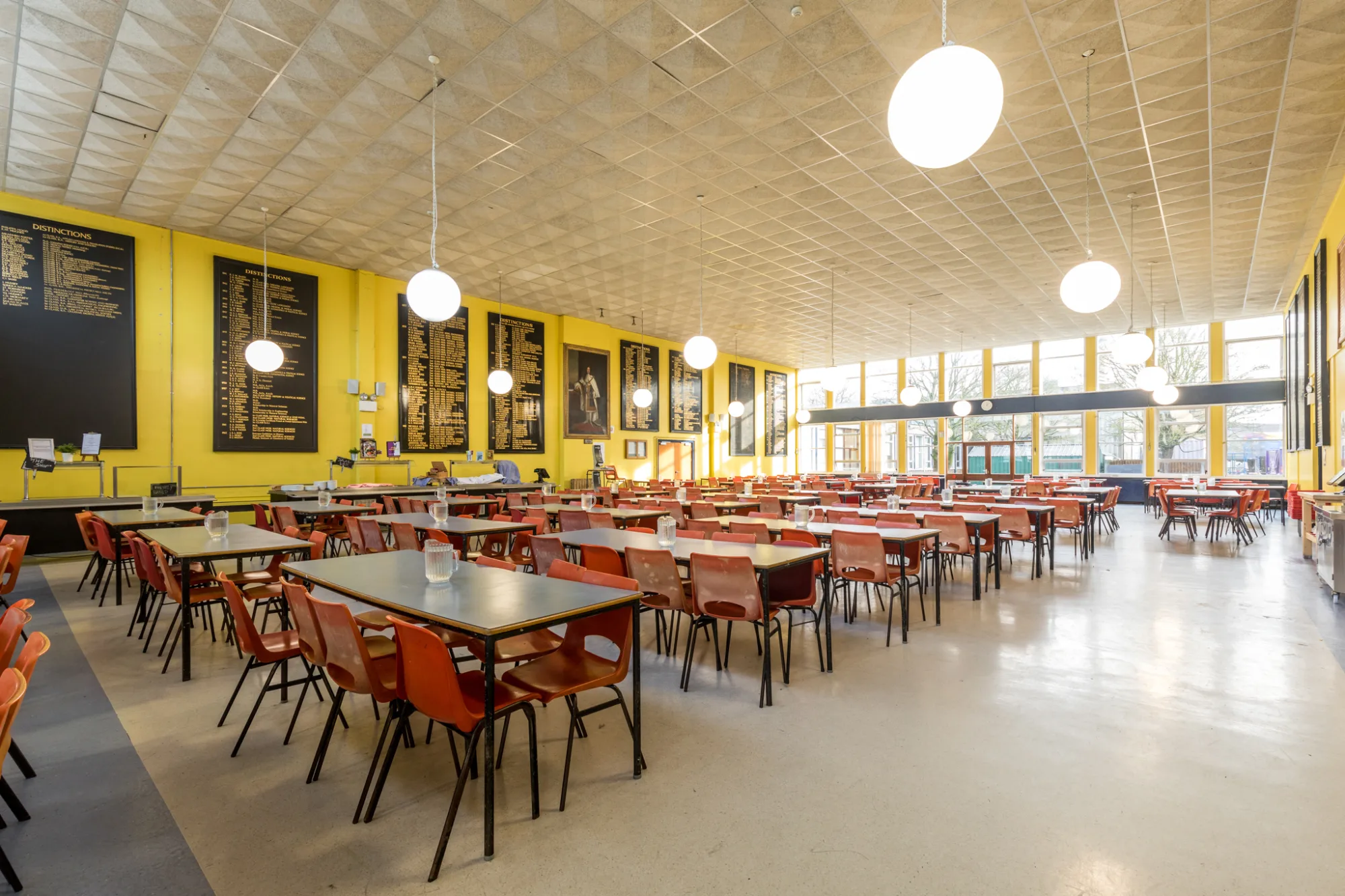 Canteen with tables and chairs