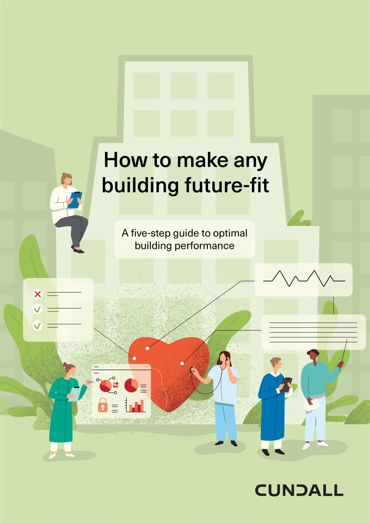 Illustrated cover of the 'How to make any building future-fit'