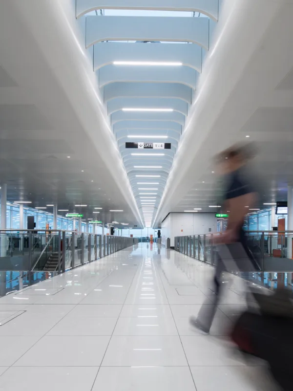 Interior of terminal at Stansted Airport Satellite 1