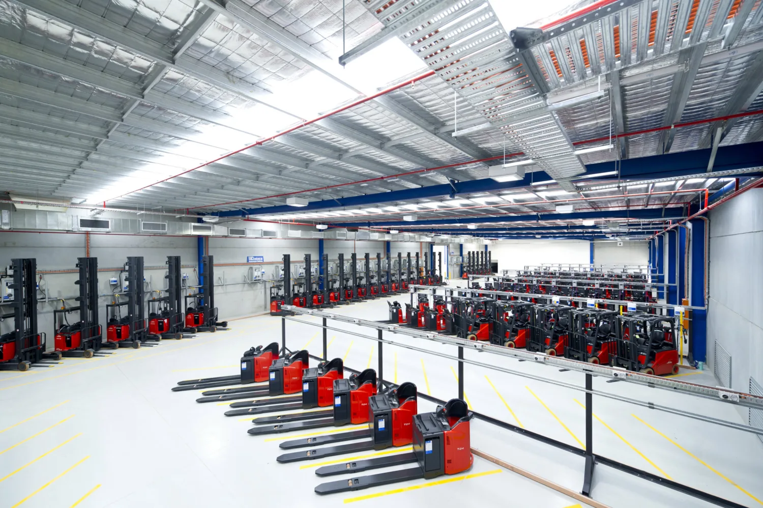 Metcash warehouse with red and dark grey equipment