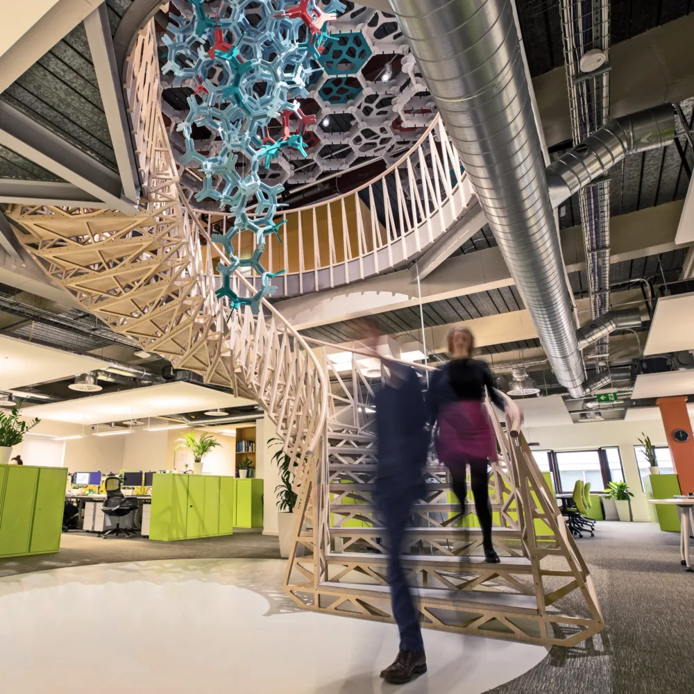 Cundall Birmingham office interior with acoustics structure