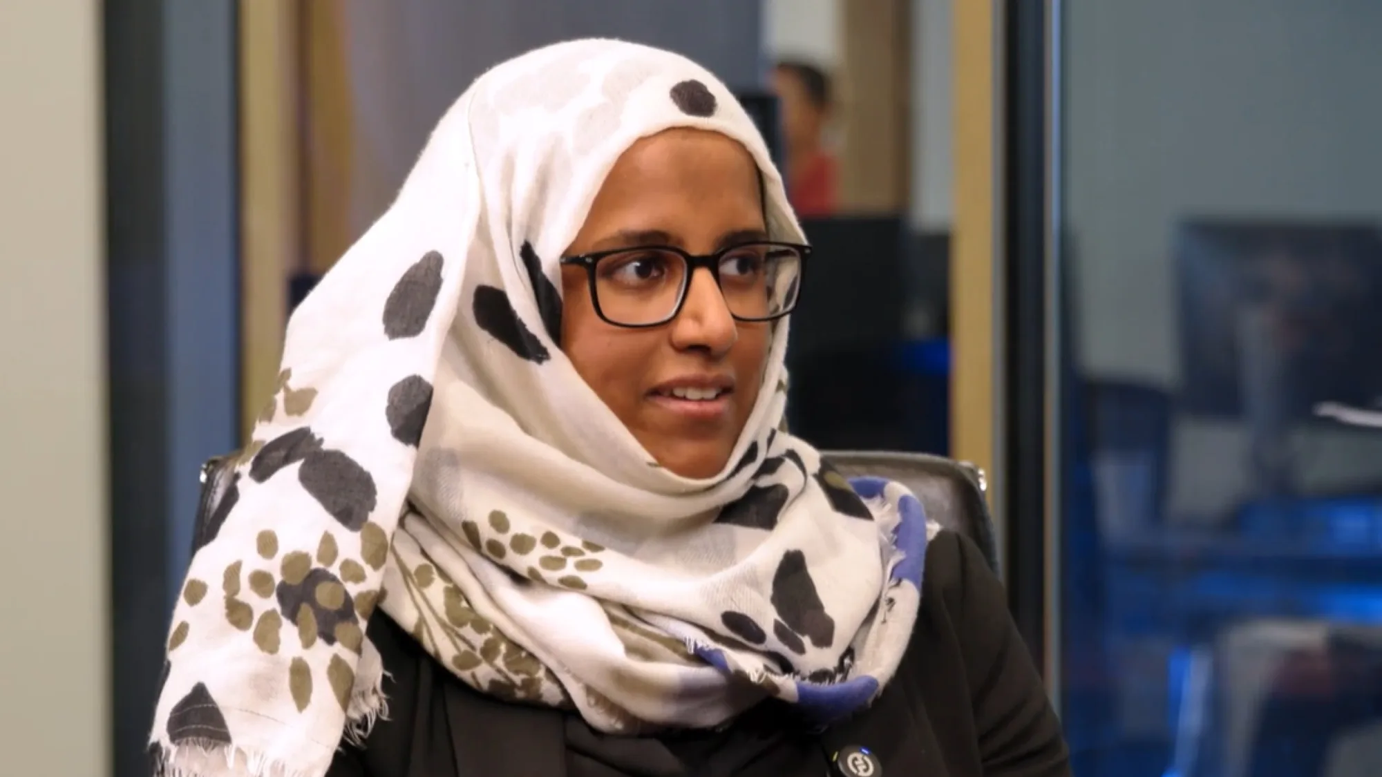 Samar Hussein being interviewed in our Dubai office.