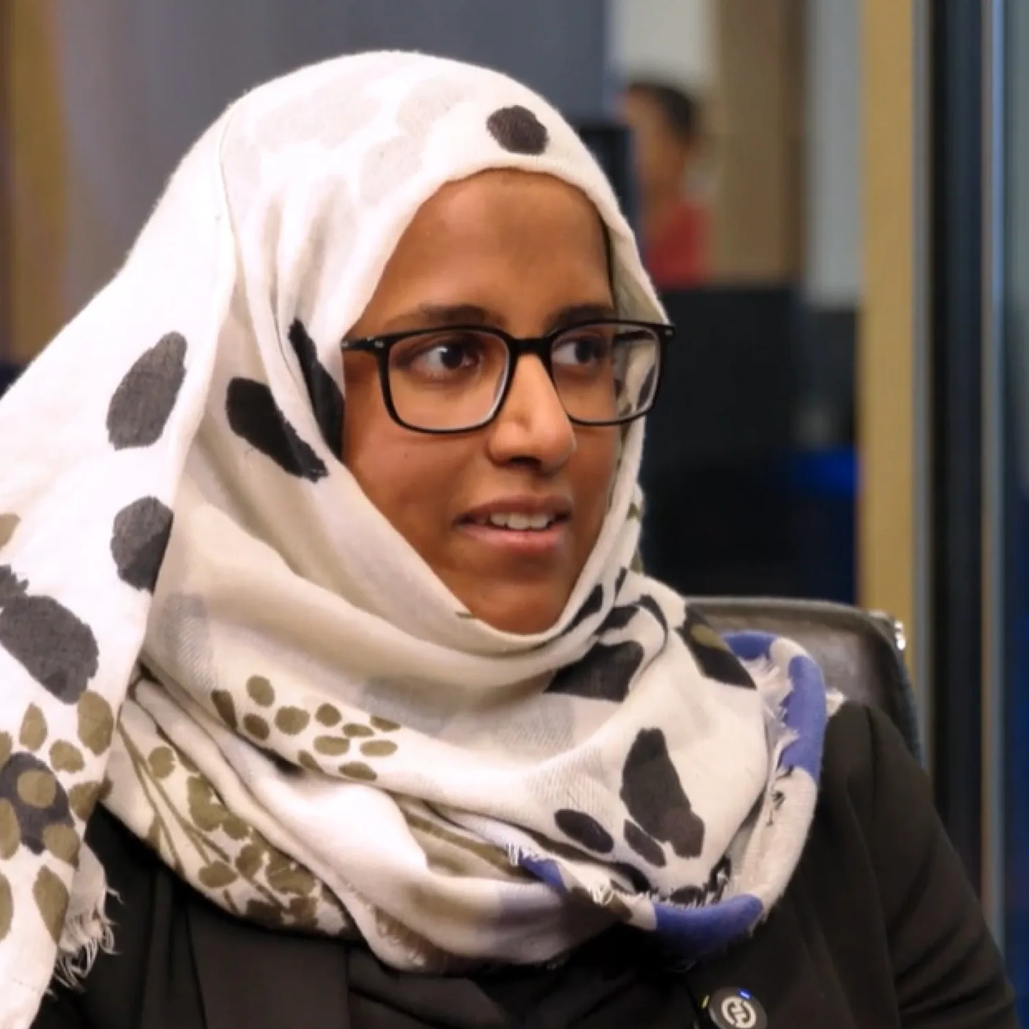 Samar Hussein being interviewed in our Dubai office.