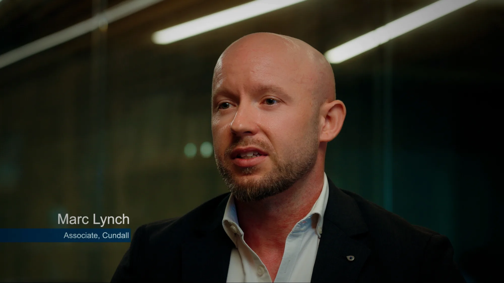 Marc Lynch being interviewed in our Dubai office.