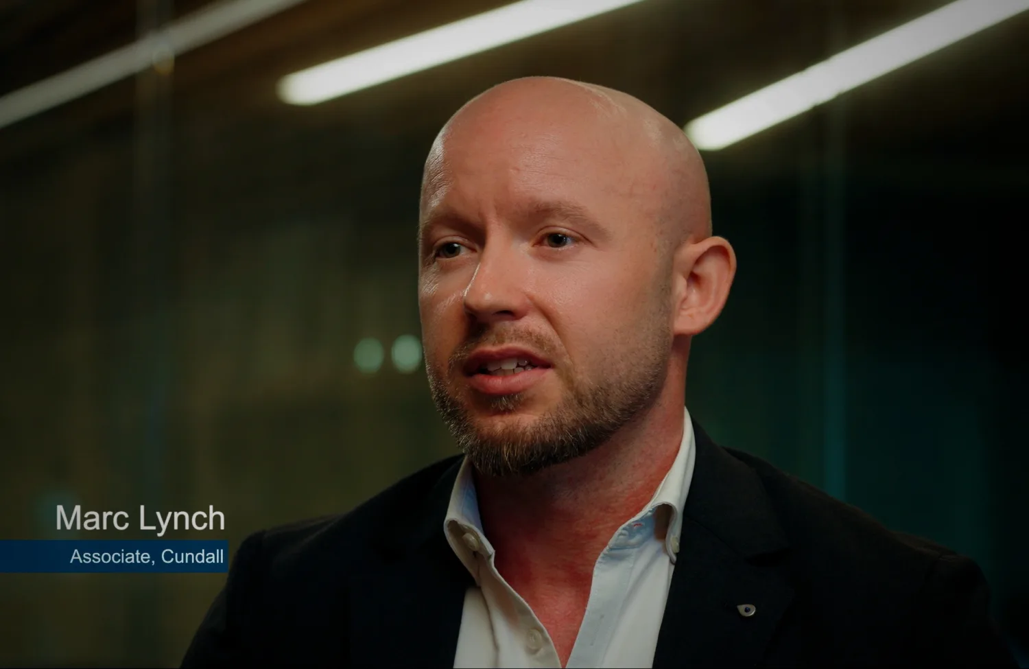 Marc Lynch being interviewed in our Dubai office.