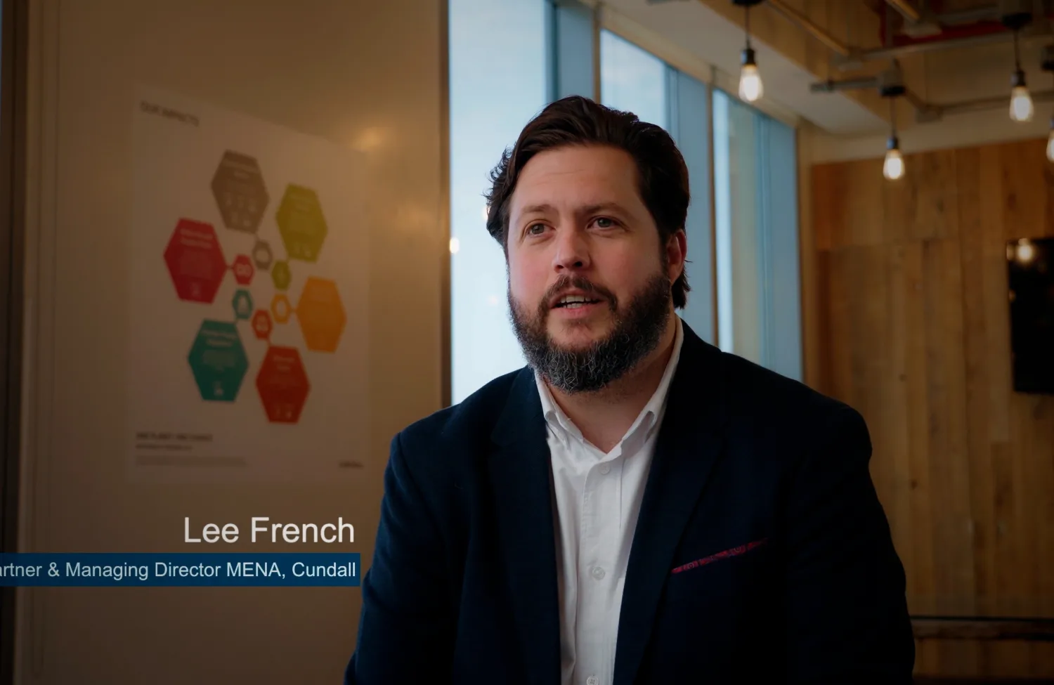 Lee French being interviewed in our Dubai office.