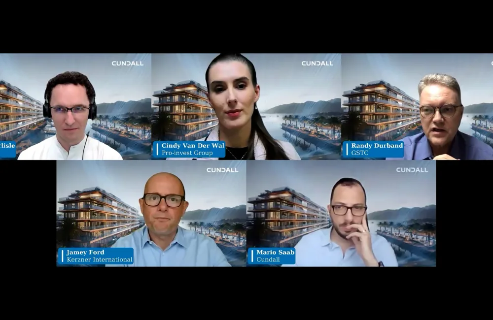 Screenshot of webinar showing all speakers