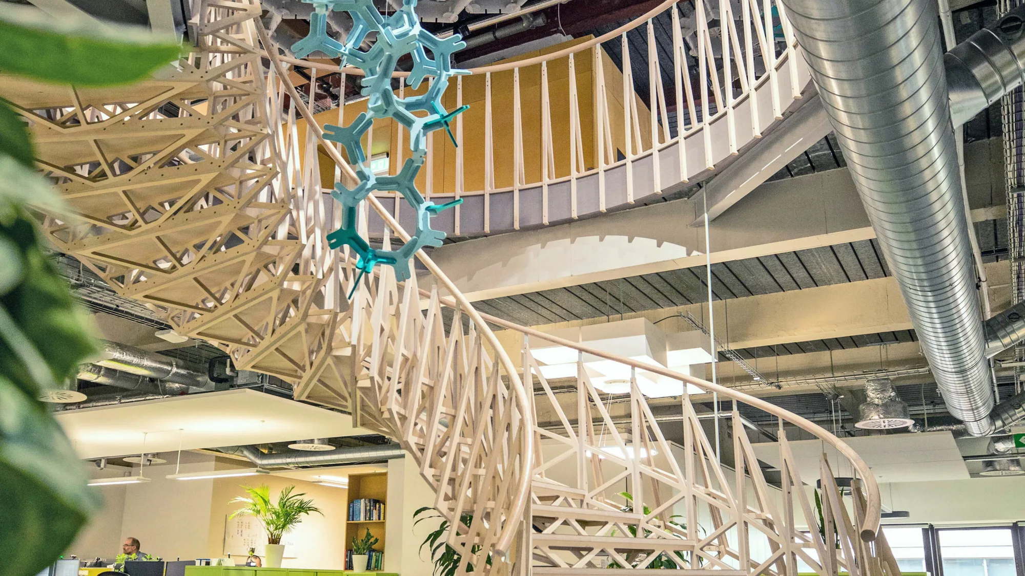The staircase in the Cundall Birmingham office
