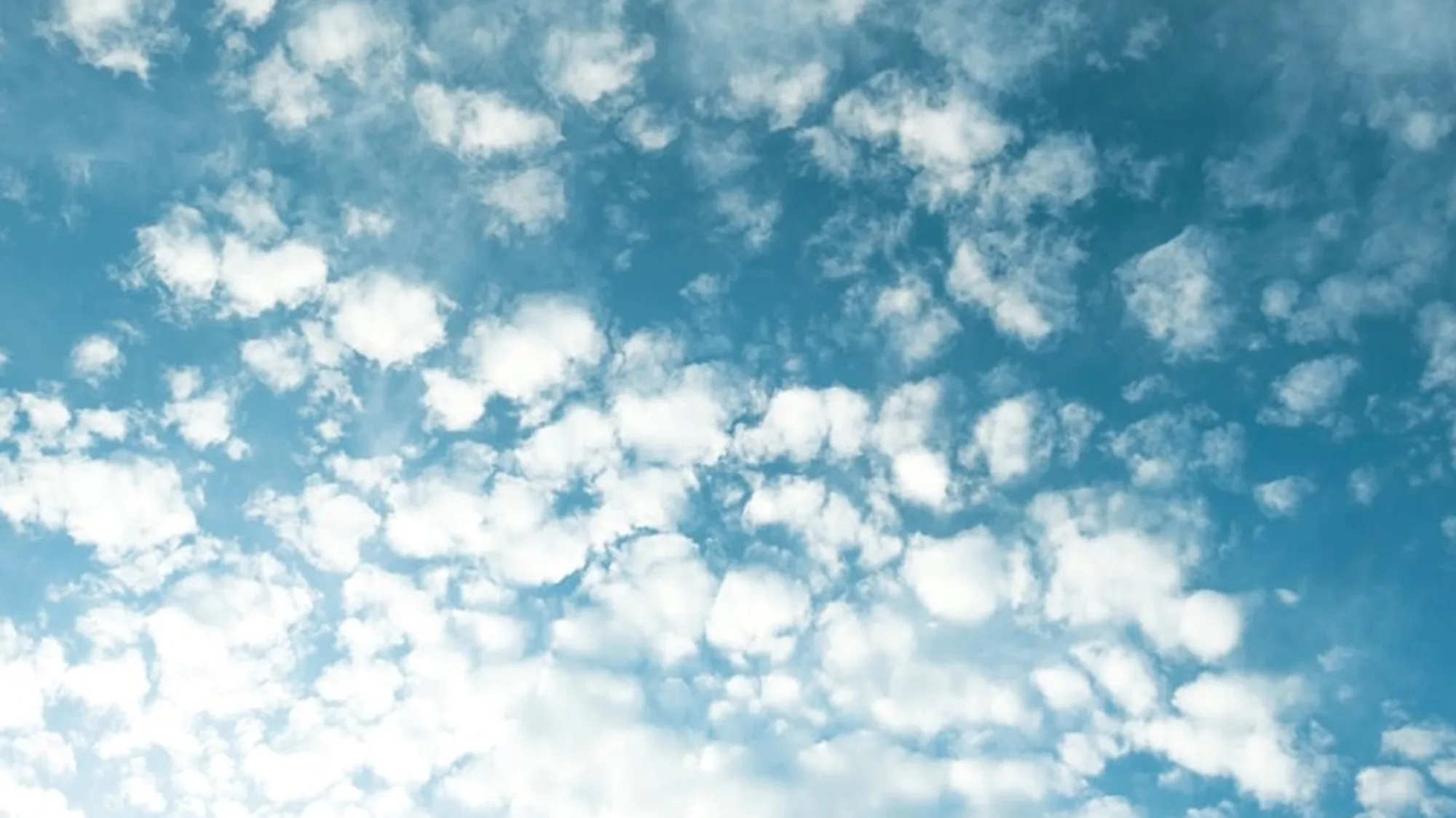 Blue sky with white cloud cover