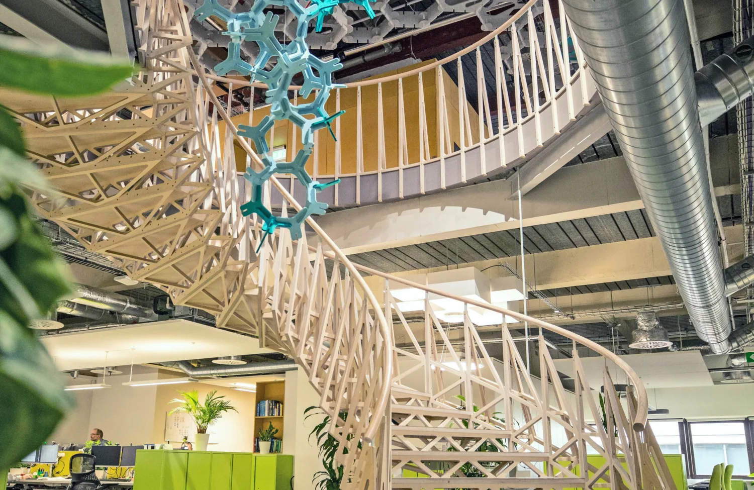The staircase in the Cundall Birmingham office