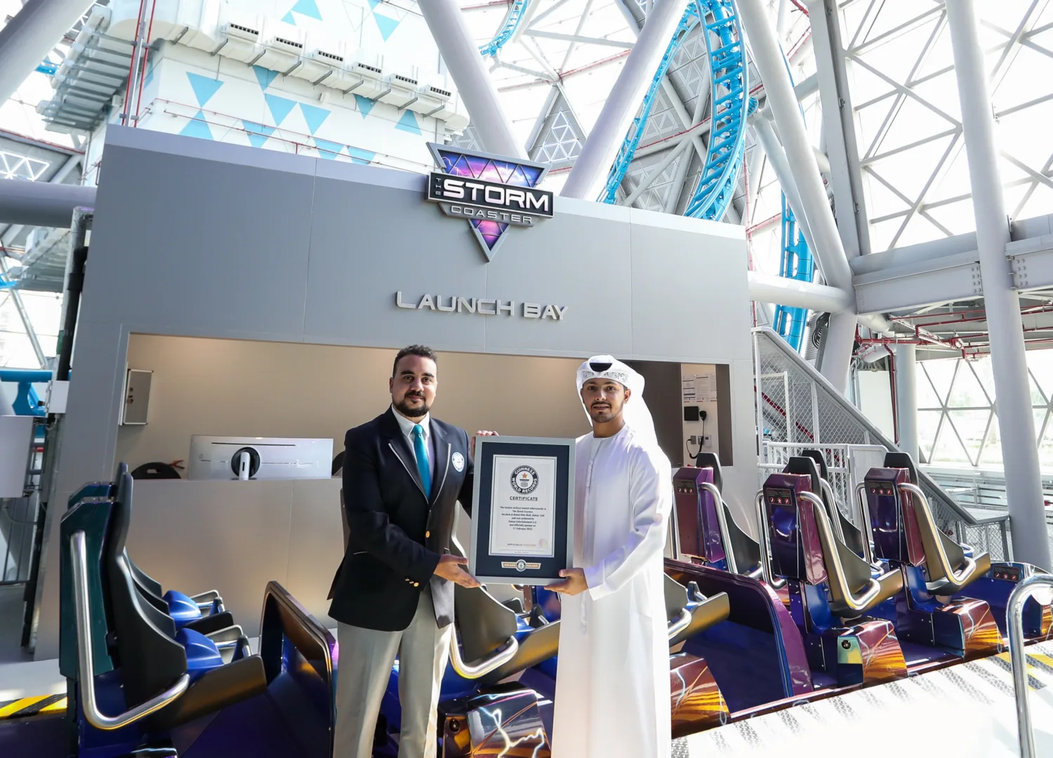 Emaar receiving the Guinness world record at The Storm site.